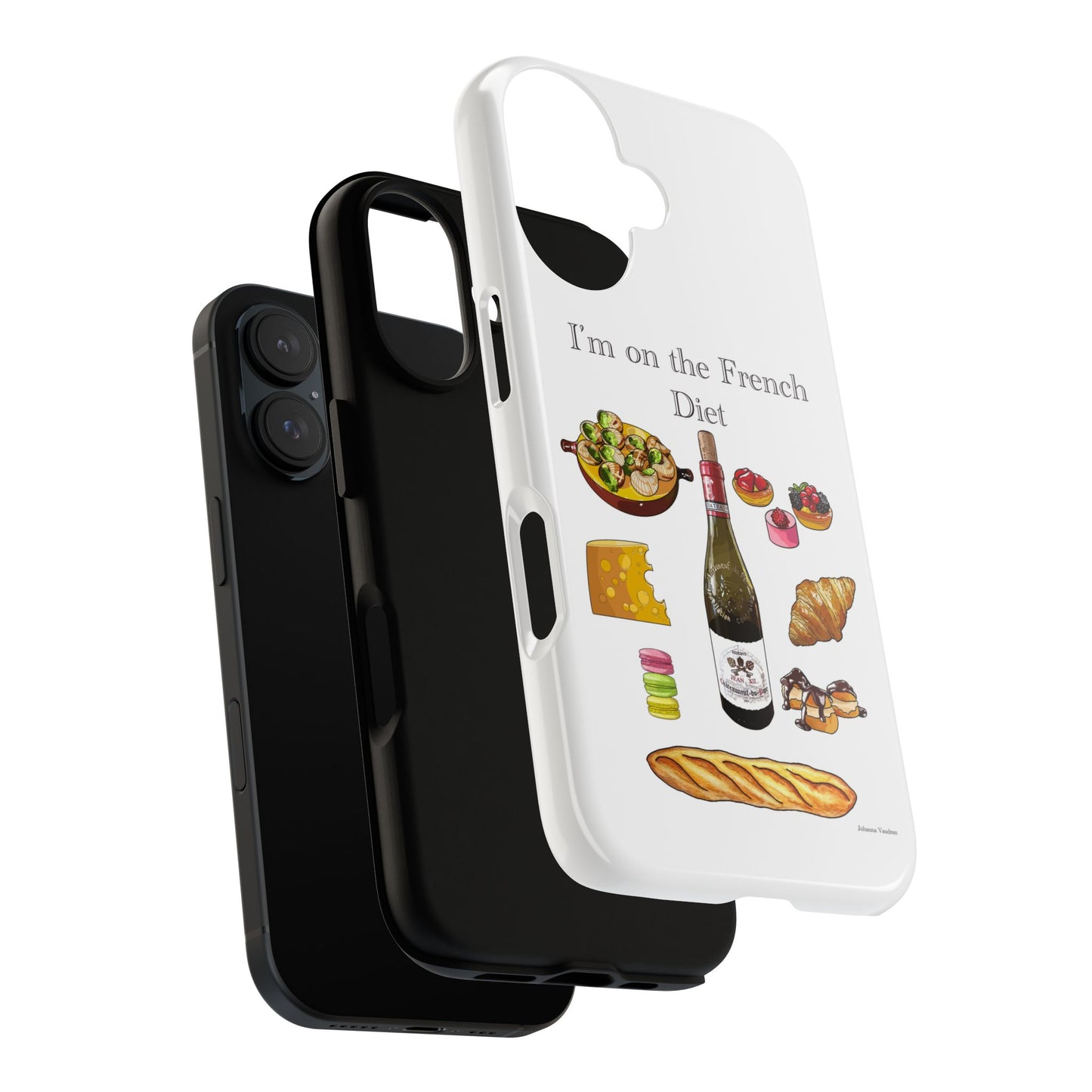 French Diet Phone Case, Funny iPhone Cover, Foodie Gift, Quirky Cell Phone Accessory, Unique Smartphone Protector