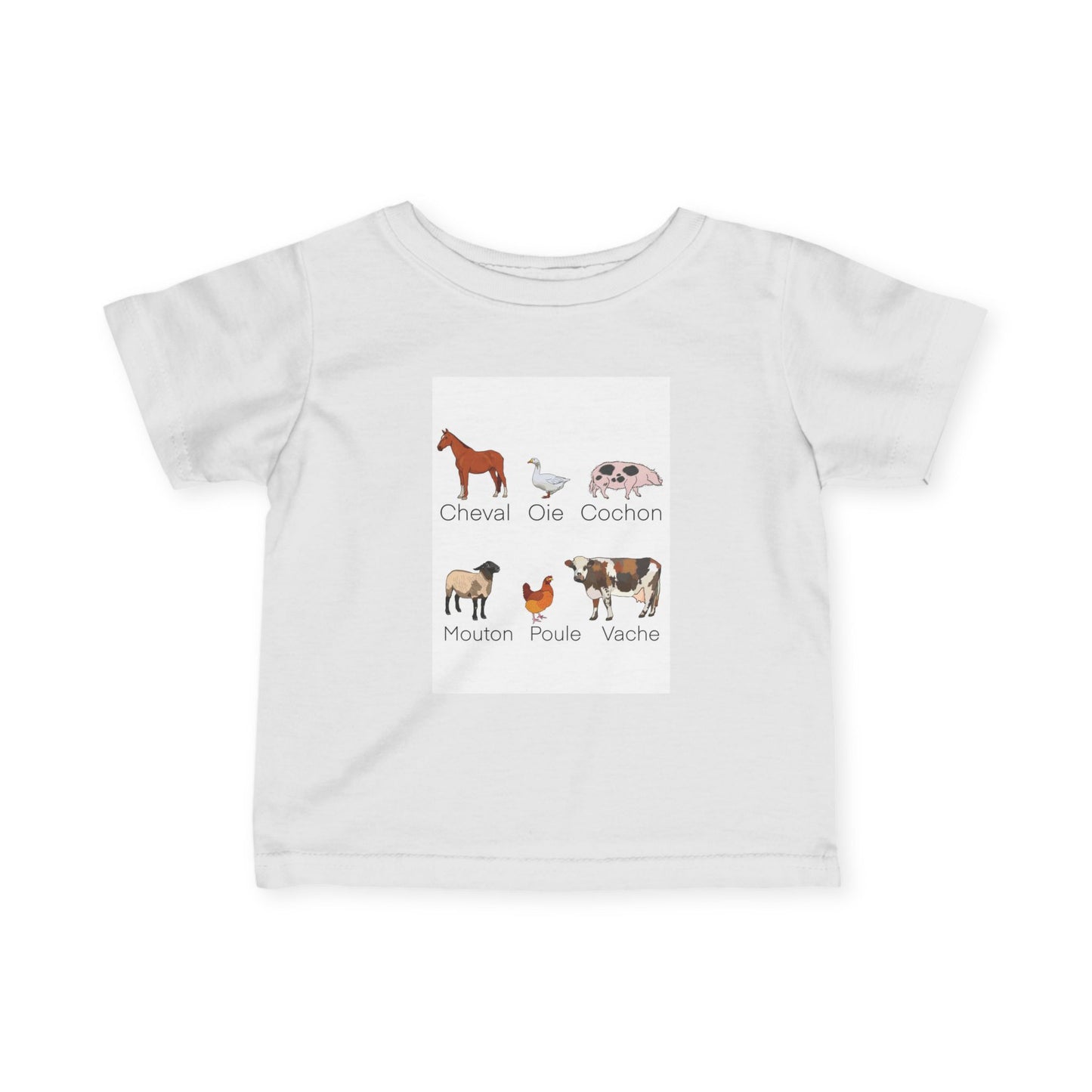 Cute Farm Animal Infant Tee, Baby Farm Shirt, Toddler Animal T-Shirt, Unisex Children's Tee, Farm Theme Gift
