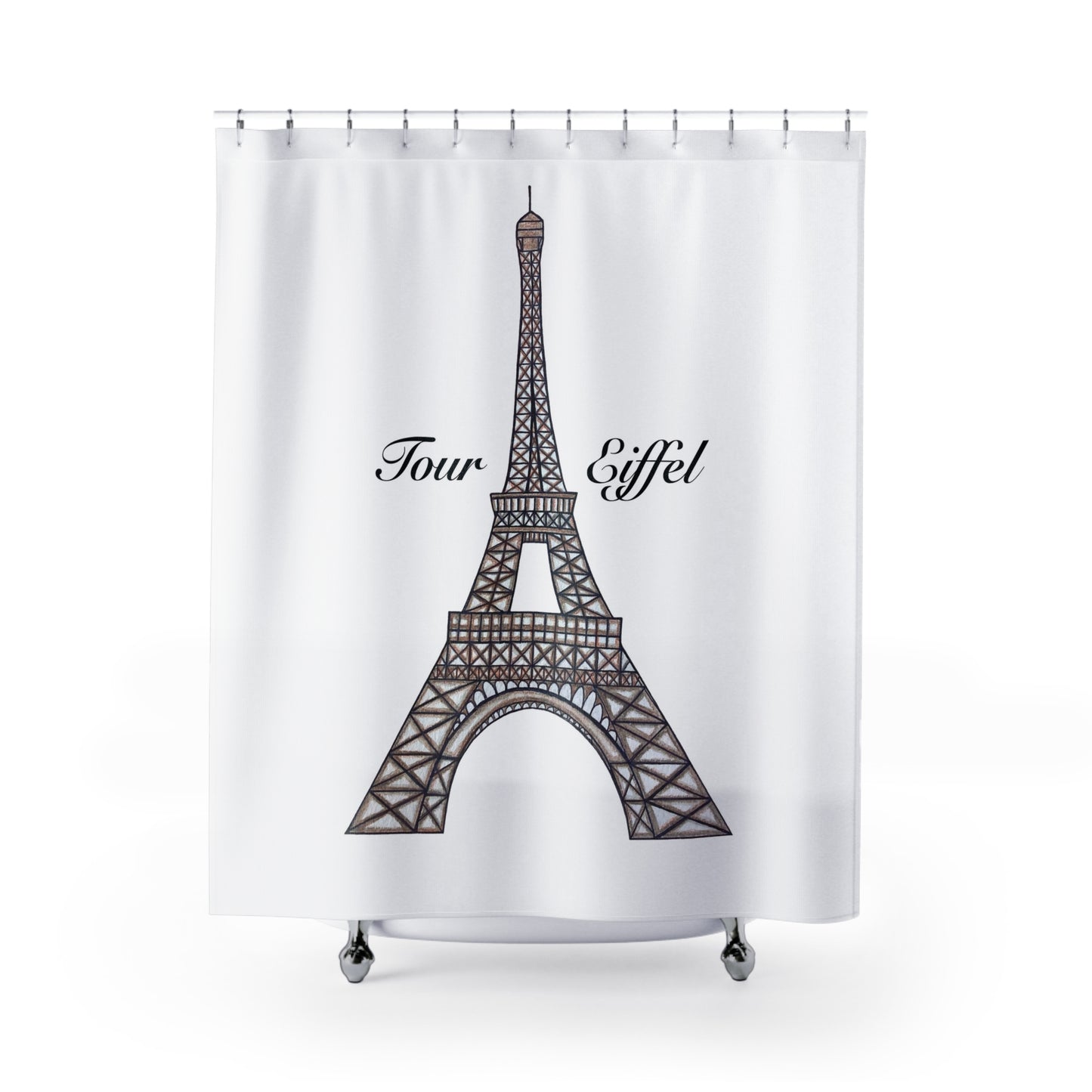 Eiffel Tower Shower Curtain