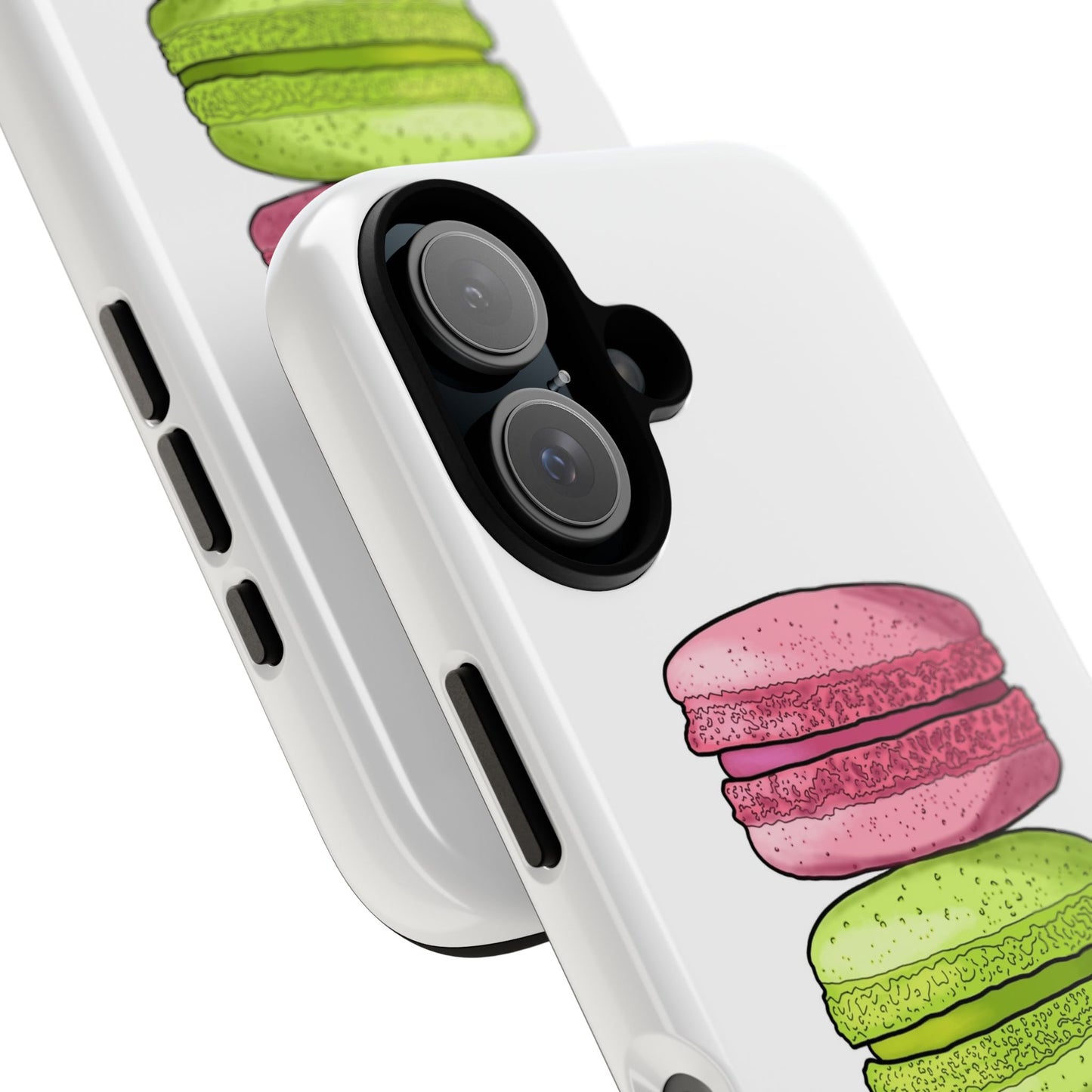 Cute Macaron Phone Case, Tough Phone Cover, Sweet Treat Accessory, Gift for Food Lovers, Trendy Mobile Case