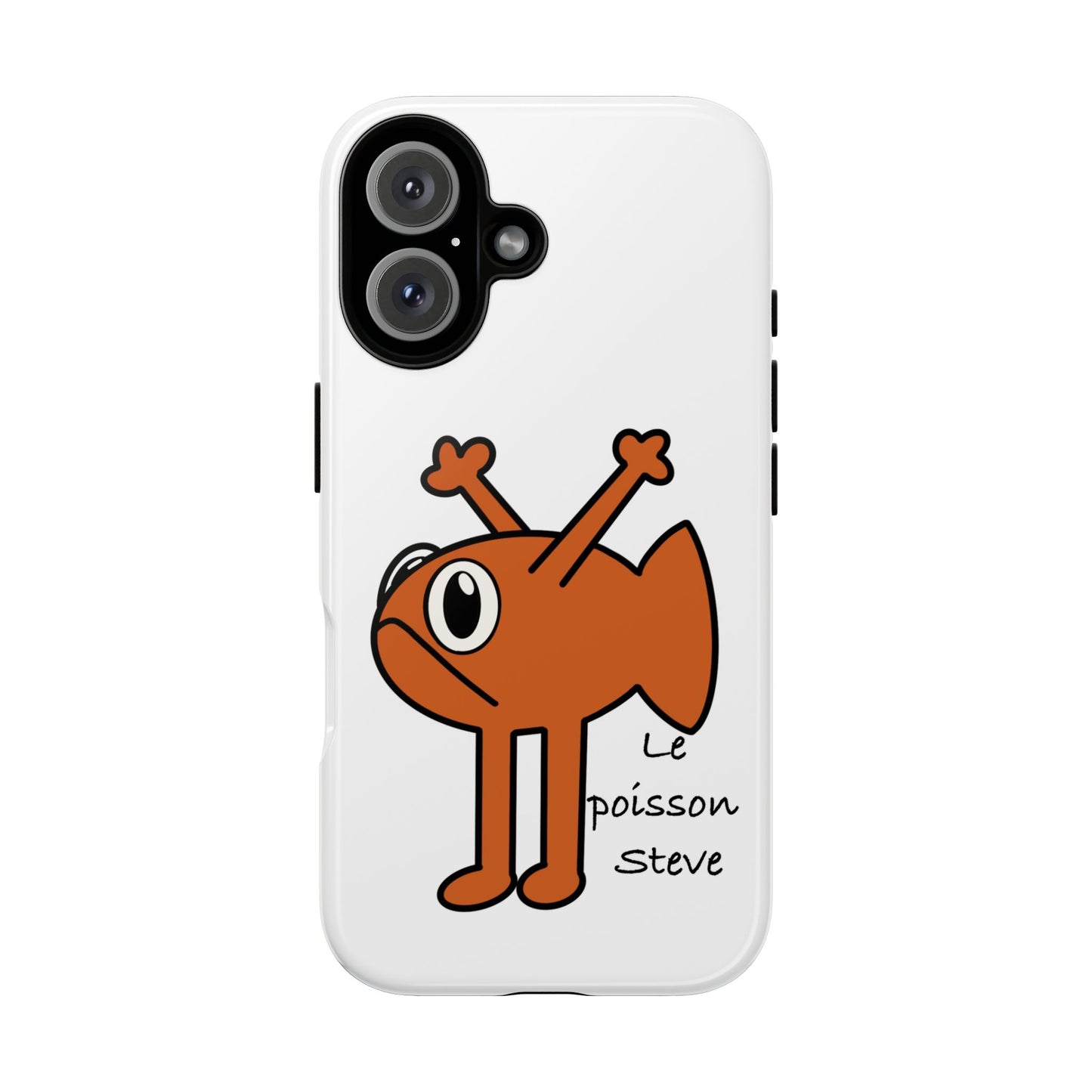 Cute Fish Phone Case, Tough Case for Kids, Playful Fish Design, Le Poisson Steve, Fun Phone Accessory, Gift for Kids