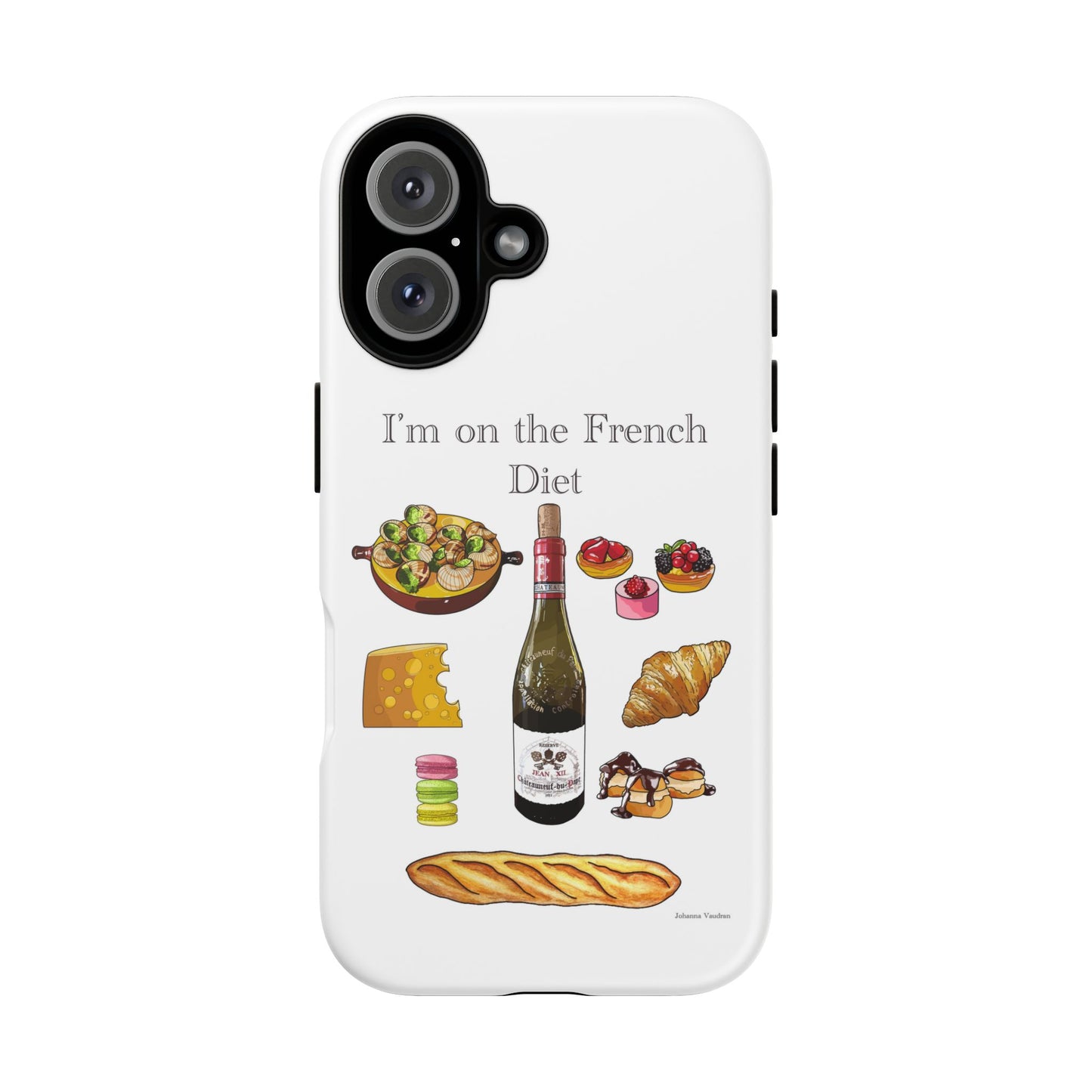 French Diet Phone Case, Funny iPhone Cover, Foodie Gift, Quirky Cell Phone Accessory, Unique Smartphone Protector