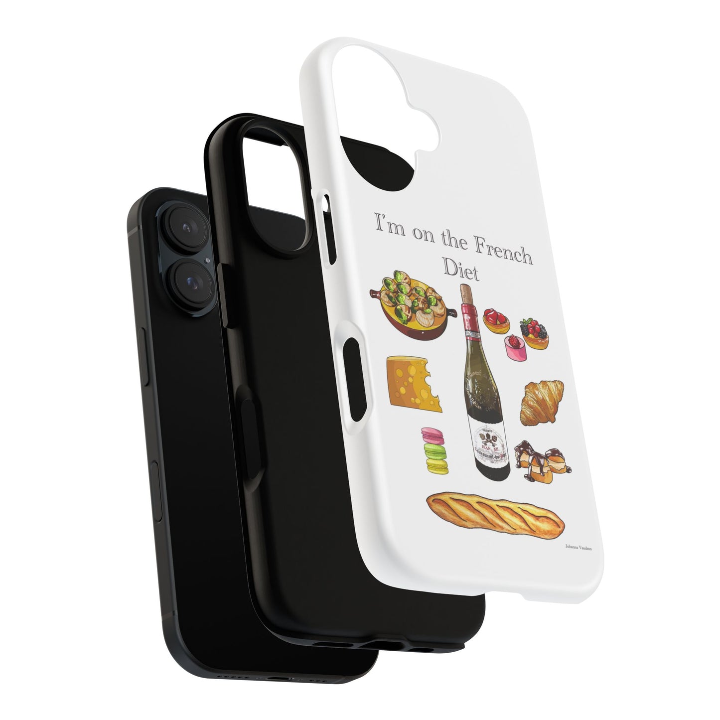French Diet Phone Case, Funny iPhone Cover, Foodie Gift, Quirky Cell Phone Accessory, Unique Smartphone Protector