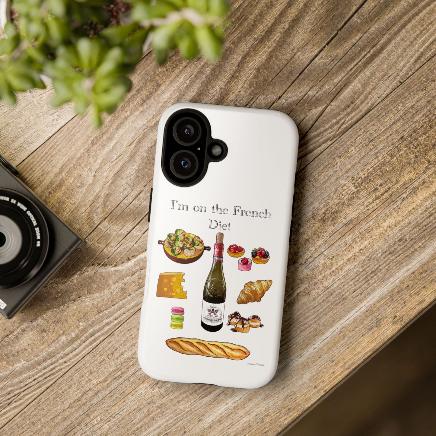 French Diet Phone Case, Funny iPhone Cover, Foodie Gift, Quirky Cell Phone Accessory, Unique Smartphone Protector