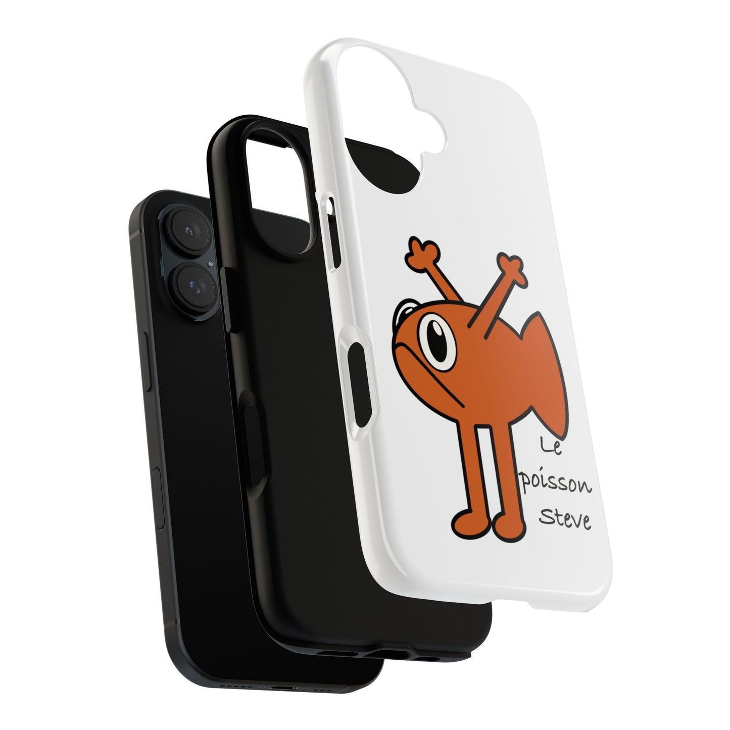 Cute Fish Phone Case, Tough Case for Kids, Playful Fish Design, Le Poisson Steve, Fun Phone Accessory, Gift for Kids