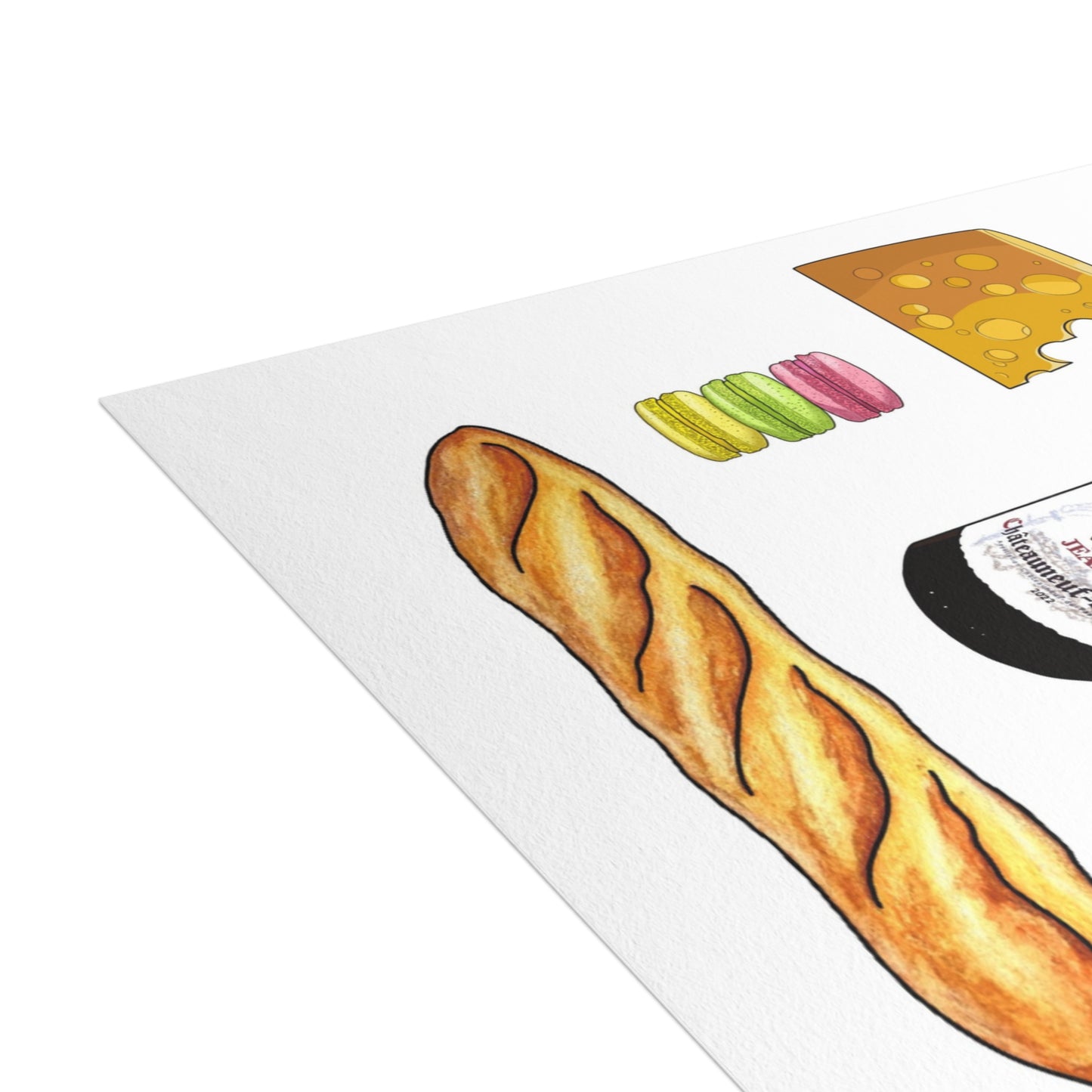Playful French Diet Postcard Bundle, Fun Note Cards, Unique Gift for Food Lovers, Stationery Set, Culinary Humor Cards