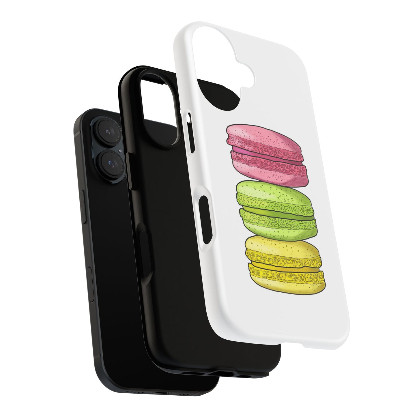 Cute Macaron Phone Case, Tough Phone Cover, Sweet Treat Accessory, Gift for Food Lovers, Trendy Mobile Case