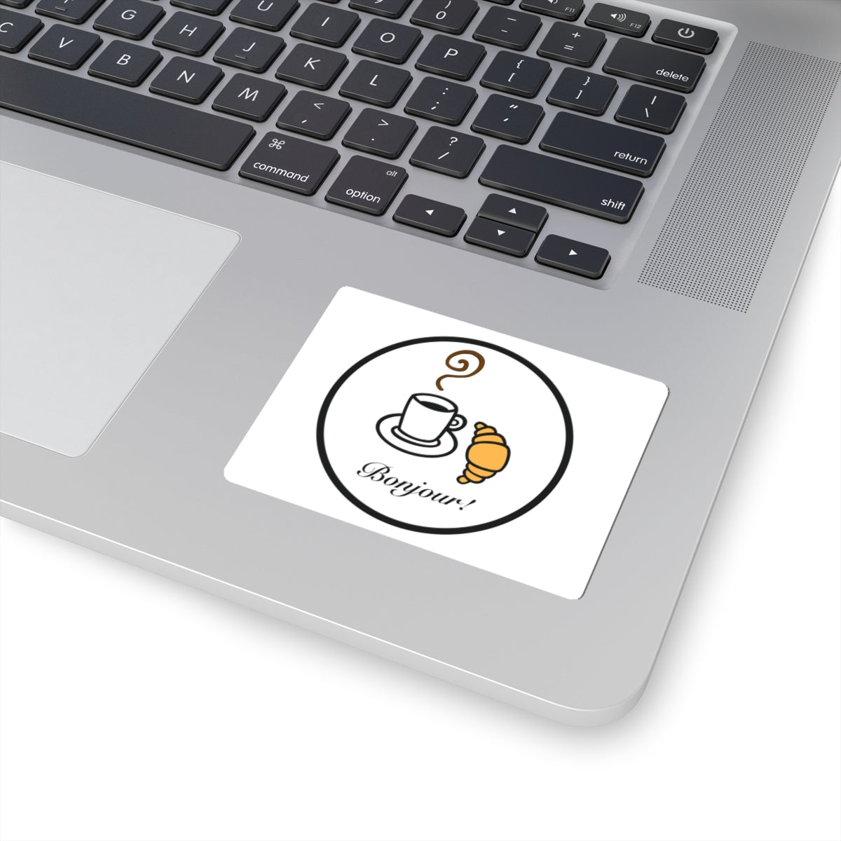Charming Coffee Stickers, Cute Vinyl Stickers for Laptops, Bonjour Coffee Decor, Gift for Coffee Lovers, Ideal for Journals & Scrapbooking