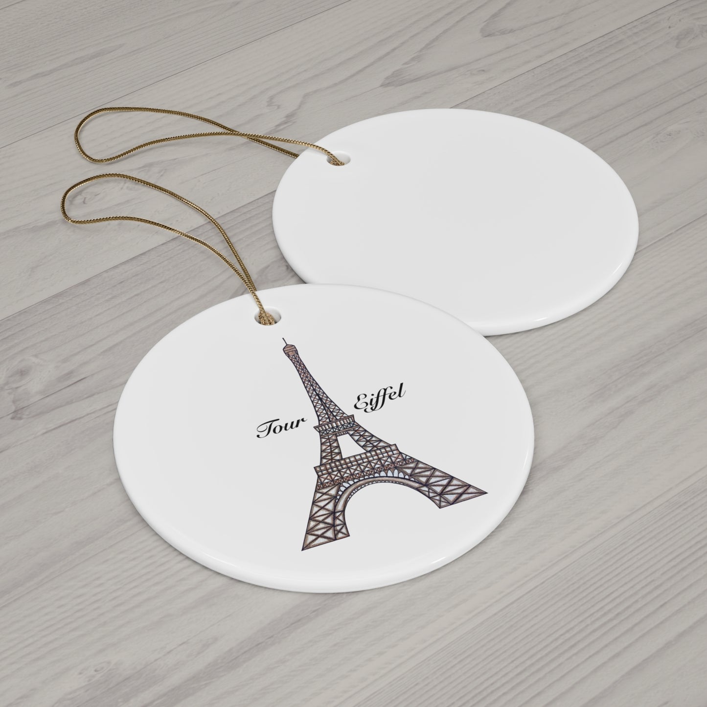 Eiffel Tower Ceramic Ornament, 4 Shapes