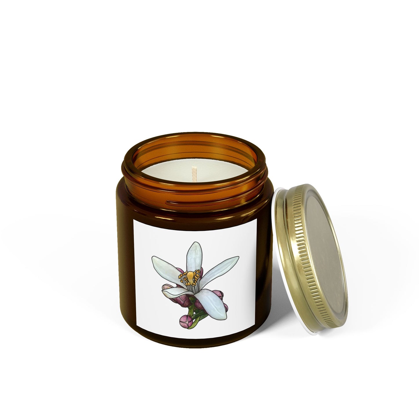 Flower Scented Candles, Coconut Apricot Wax (4oz, 9oz)
