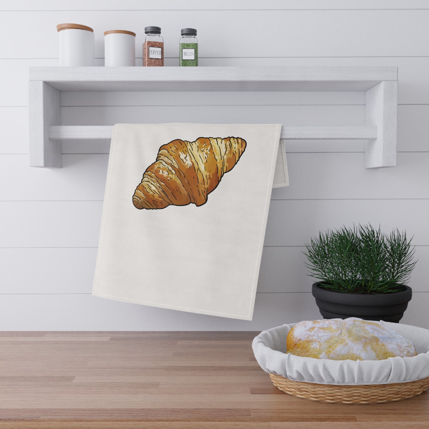 Artisan Croissant Tea Towels - Kitchen Decor, Coffee Lover Gift, Baking Essentials, Tea Towel Sets, Home Cooking