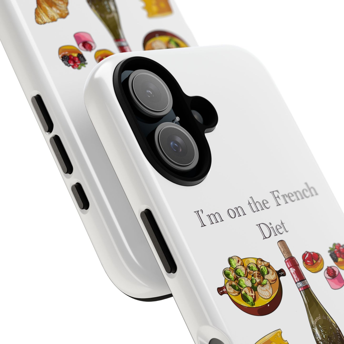 French Diet Phone Case, Funny iPhone Cover, Foodie Gift, Quirky Cell Phone Accessory, Unique Smartphone Protector