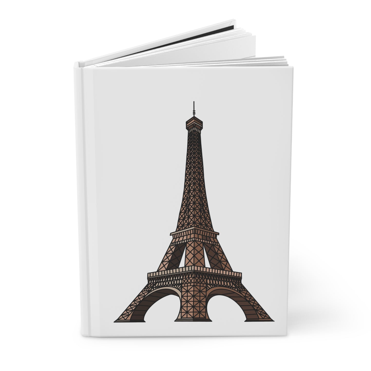 Eiffel Tower Hardcover Journal, Parisian Notebook, Travel Diary, Gift for Writers, Modern Design, Art Stationery