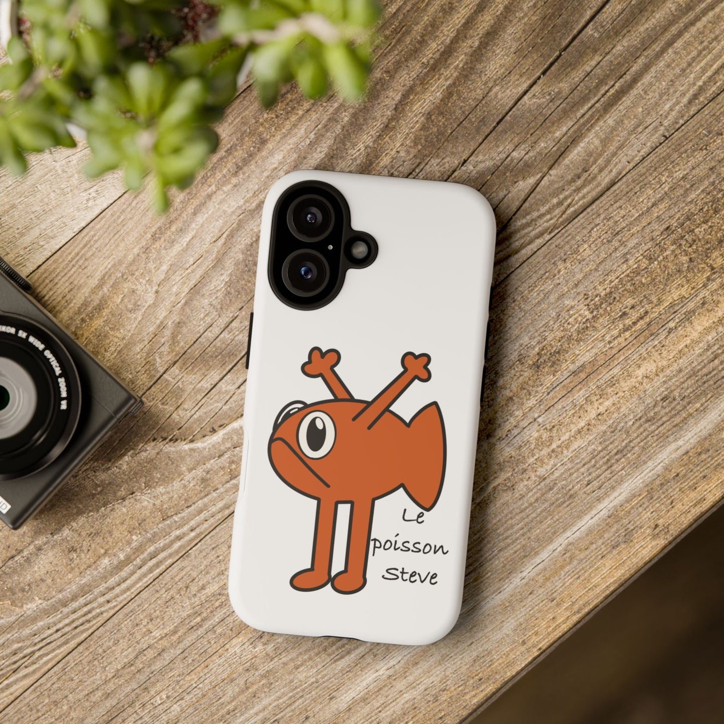 Cute Fish Phone Case, Tough Case for Kids, Playful Fish Design, Le Poisson Steve, Fun Phone Accessory, Gift for Kids