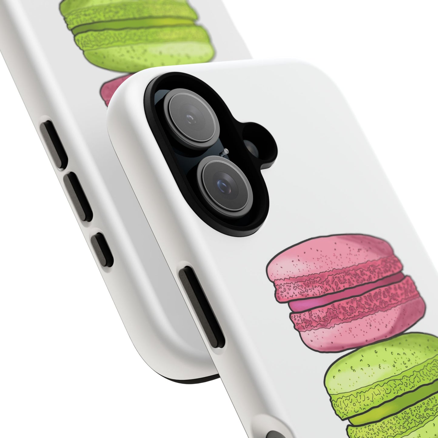 Cute Macaron Phone Case, Tough Phone Cover, Sweet Treat Accessory, Gift for Food Lovers, Trendy Mobile Case