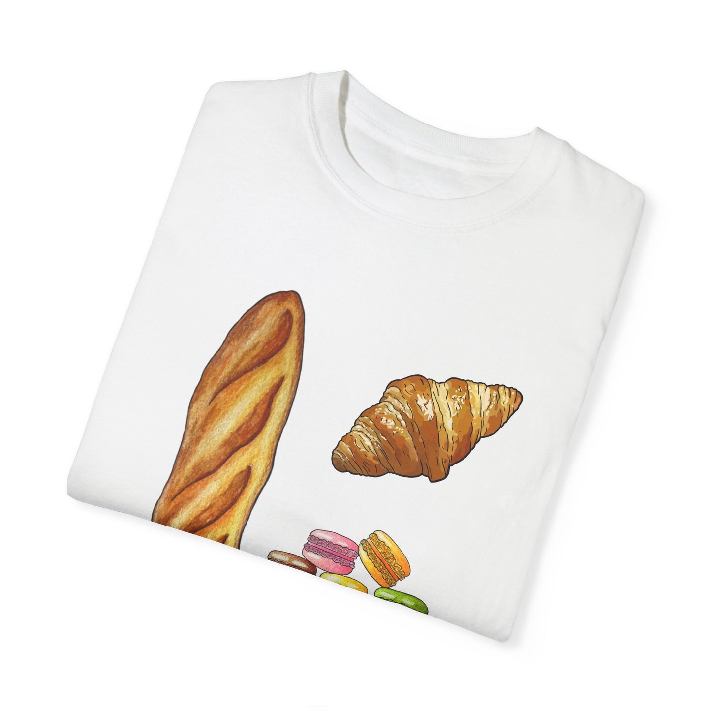 French baguette and pastries Unisex Garment-Dyed T-shirt