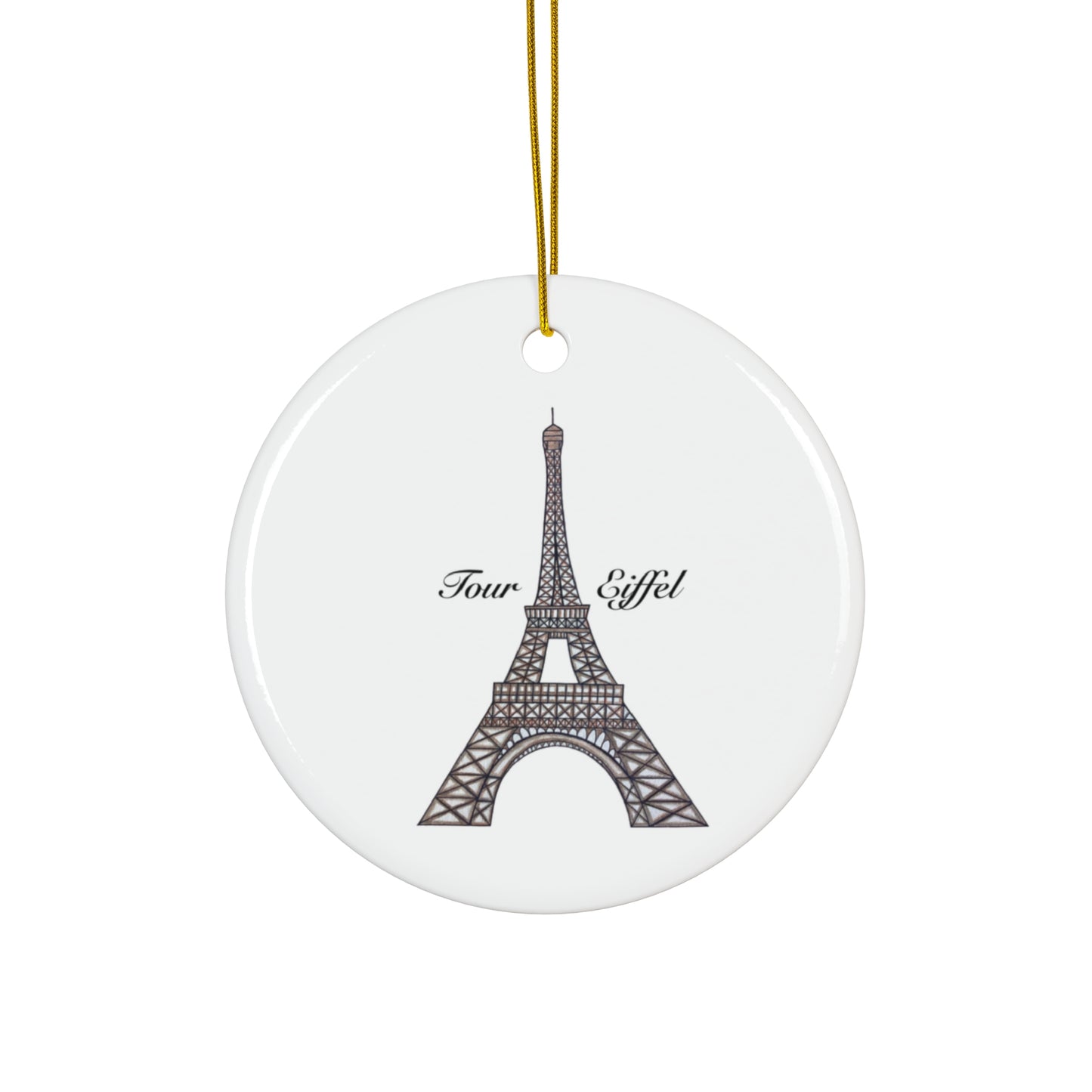 Eiffel Tower Ceramic Ornament, 4 Shapes