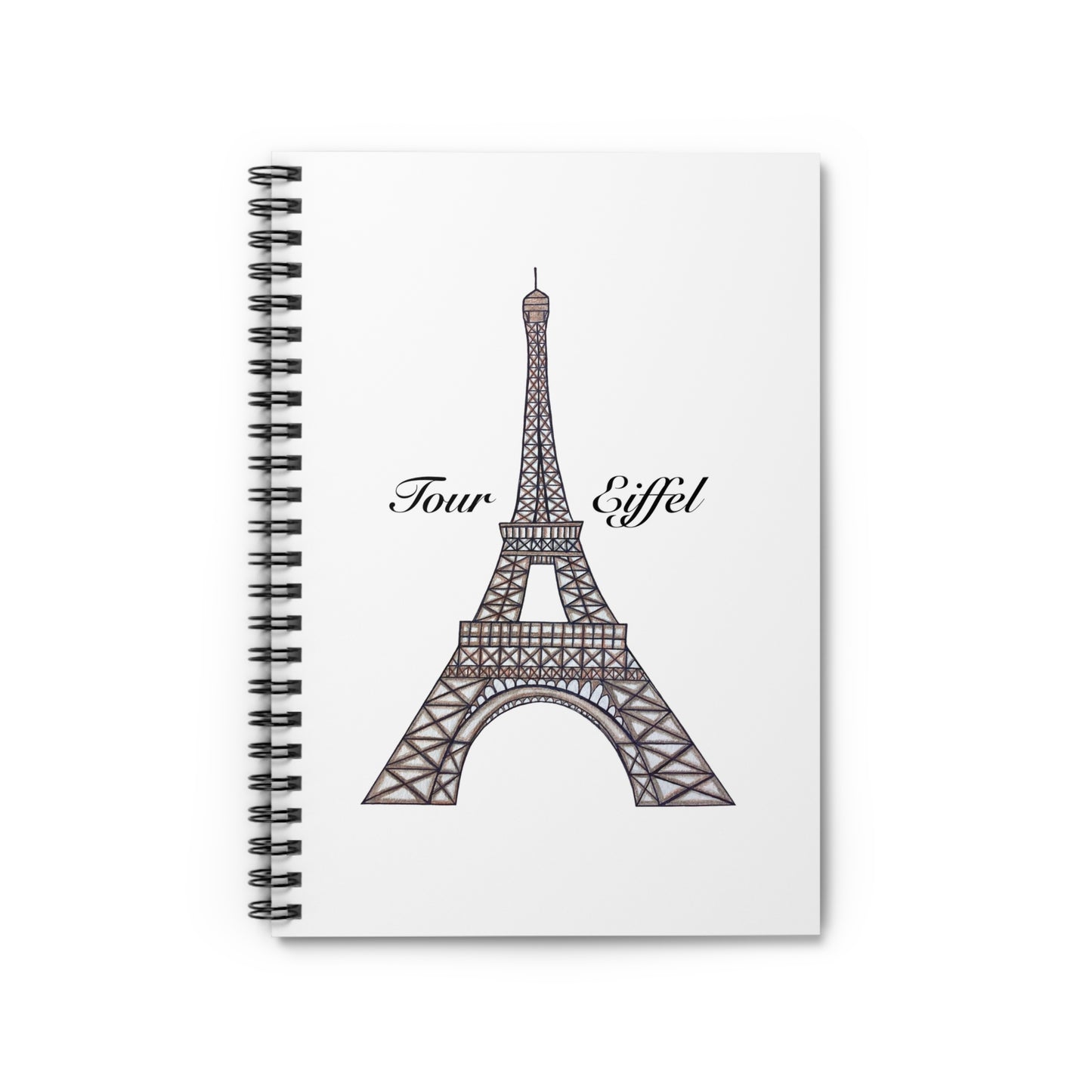 Eiffel Tower Spiral Notebook - Ruled Line