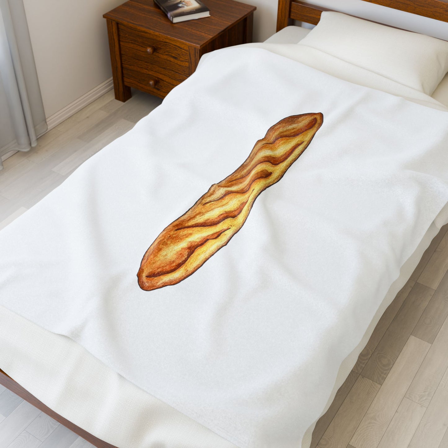 Baguette Velveteen Plush Blanket