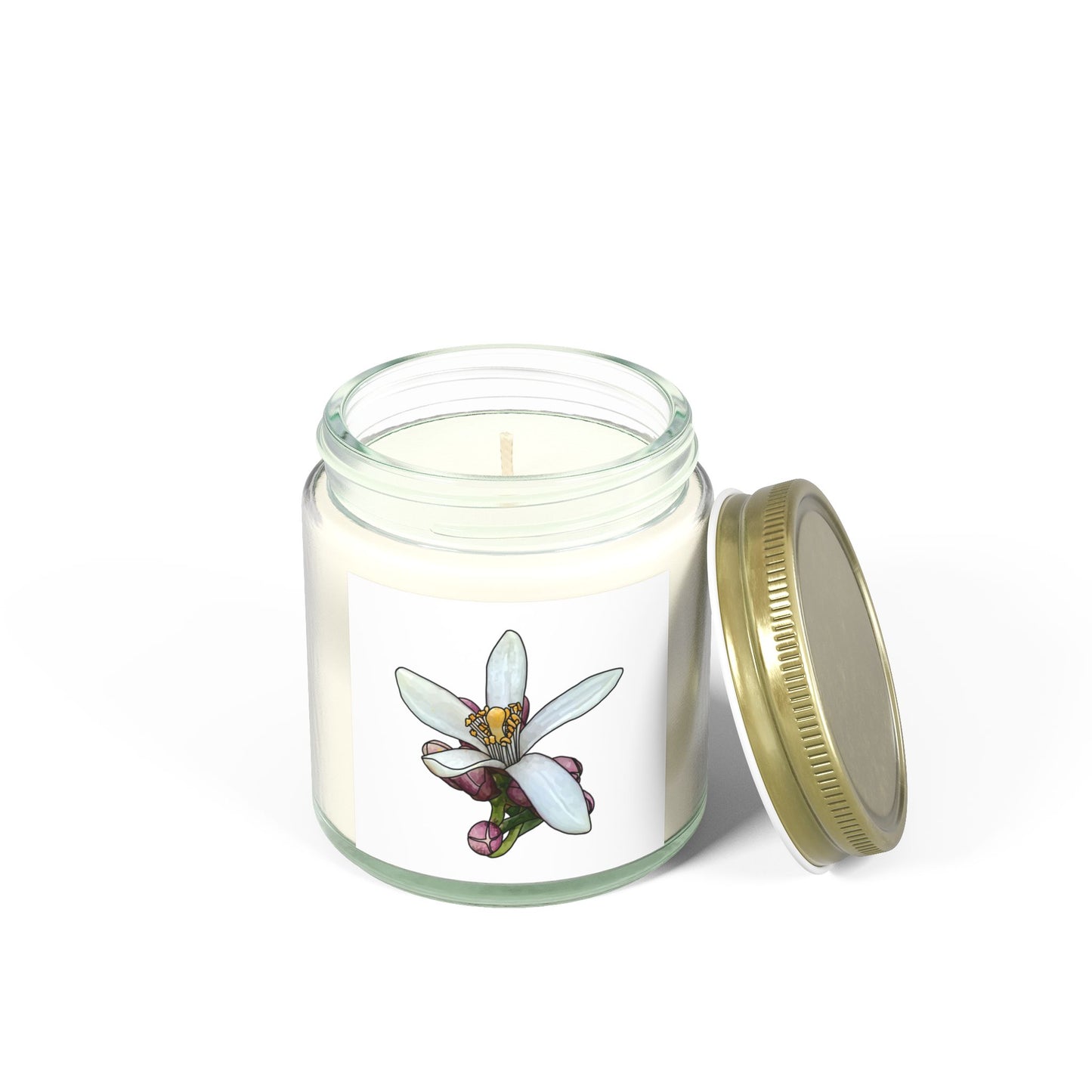 Flower Scented Candles, Coconut Apricot Wax (4oz, 9oz)