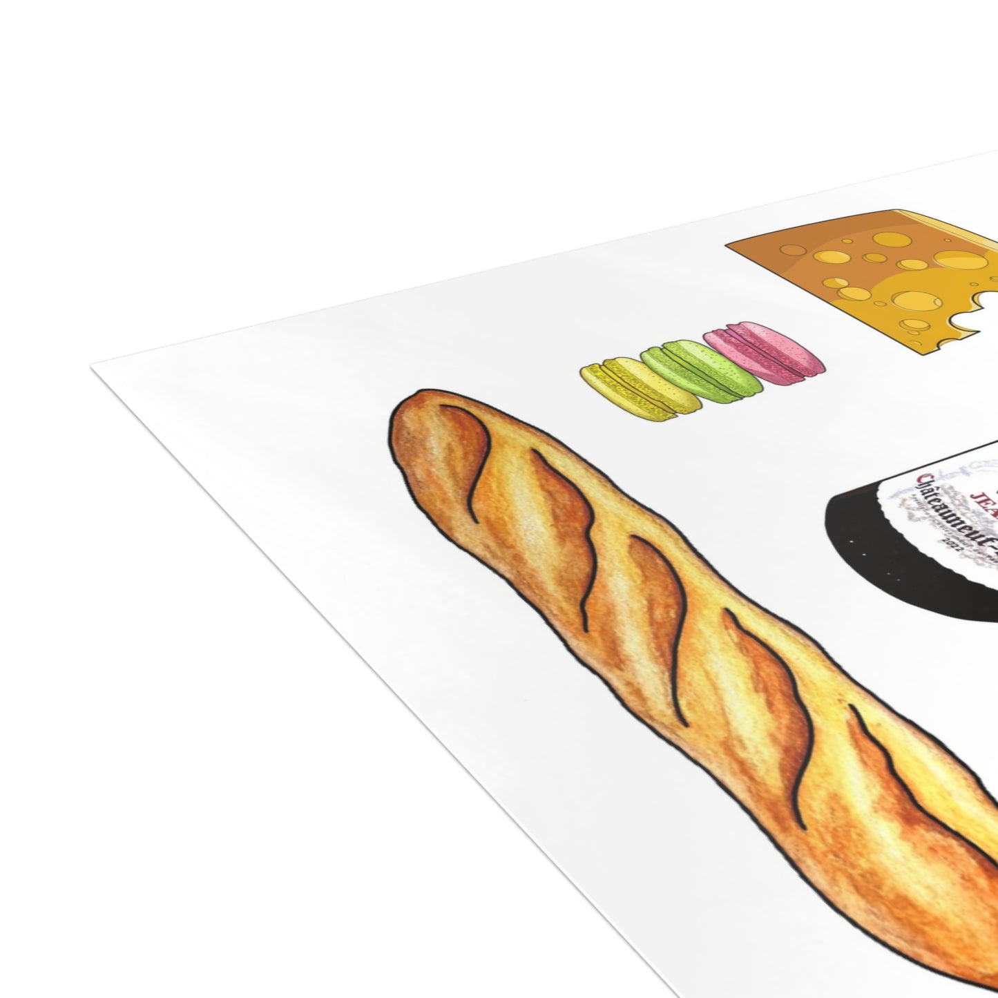 Playful French Diet Postcard Bundle, Fun Note Cards, Unique Gift for Food Lovers, Stationery Set, Culinary Humor Cards