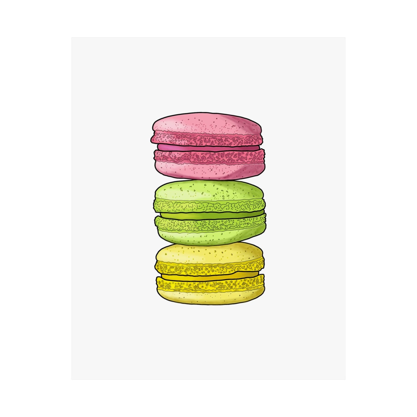 Colorful Macaron Posters, Sweet Wall Art, Dessert Decor, Kitchen Prints, Foodie Gifts, Home Aesthetics