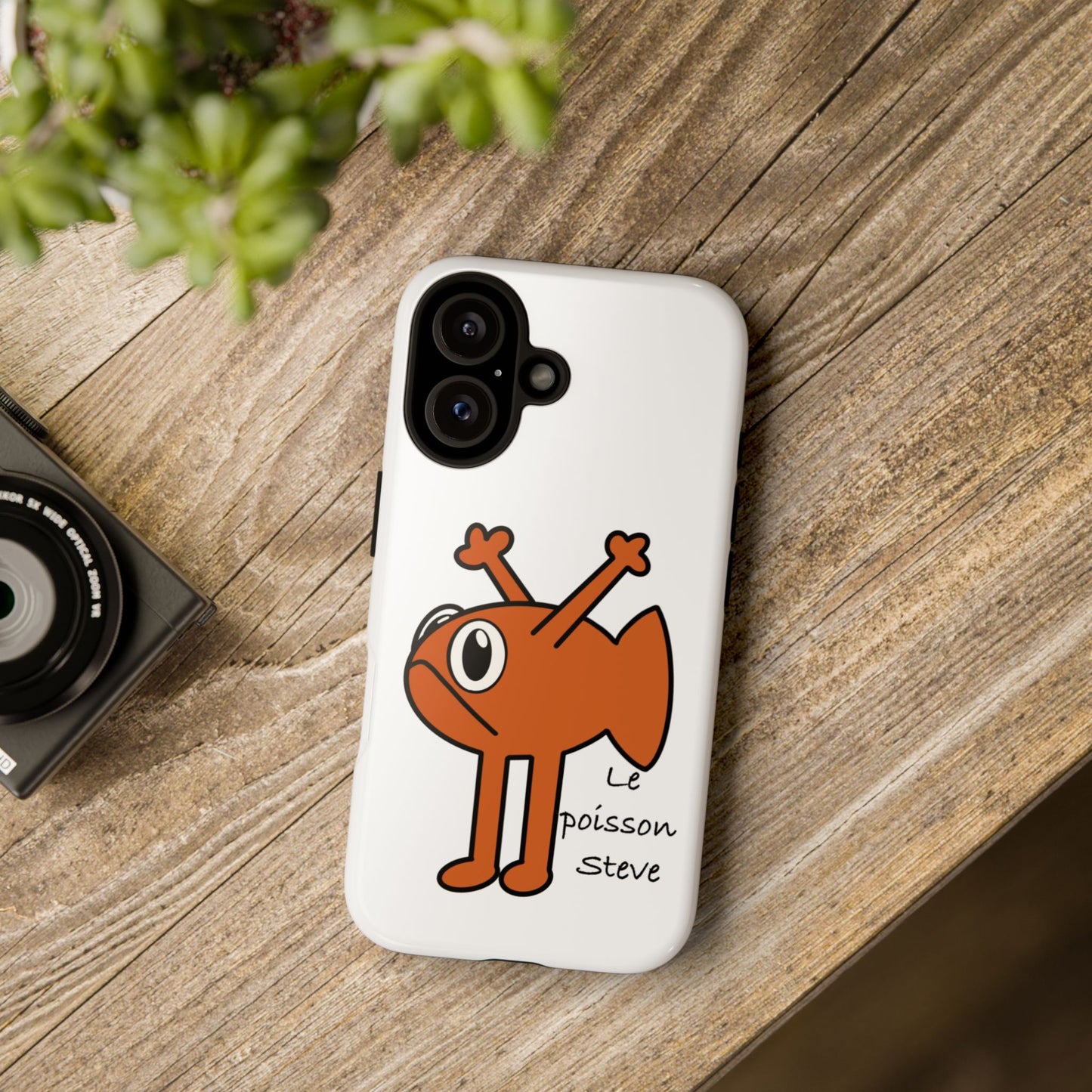 Cute Fish Phone Case, Tough Case for Kids, Playful Fish Design, Le Poisson Steve, Fun Phone Accessory, Gift for Kids