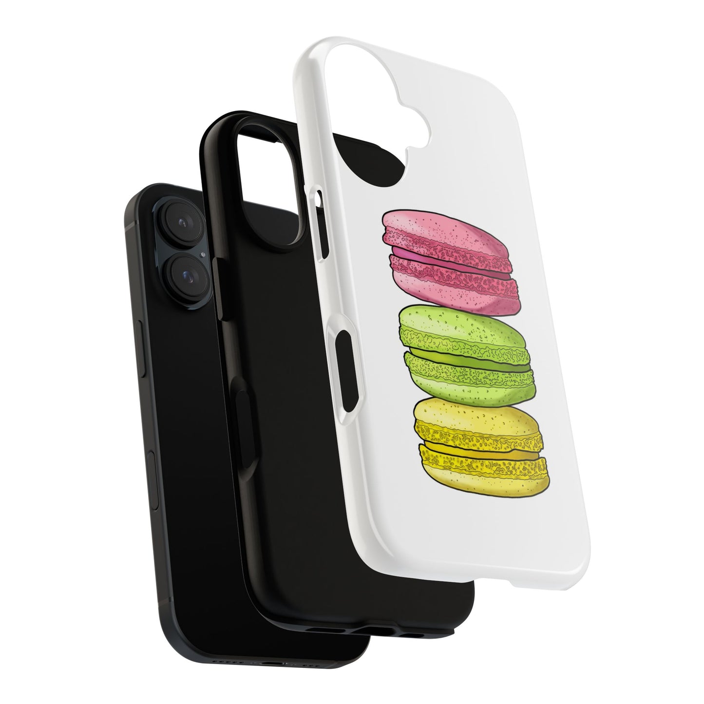 Cute Macaron Phone Case, Tough Phone Cover, Sweet Treat Accessory, Gift for Food Lovers, Trendy Mobile Case