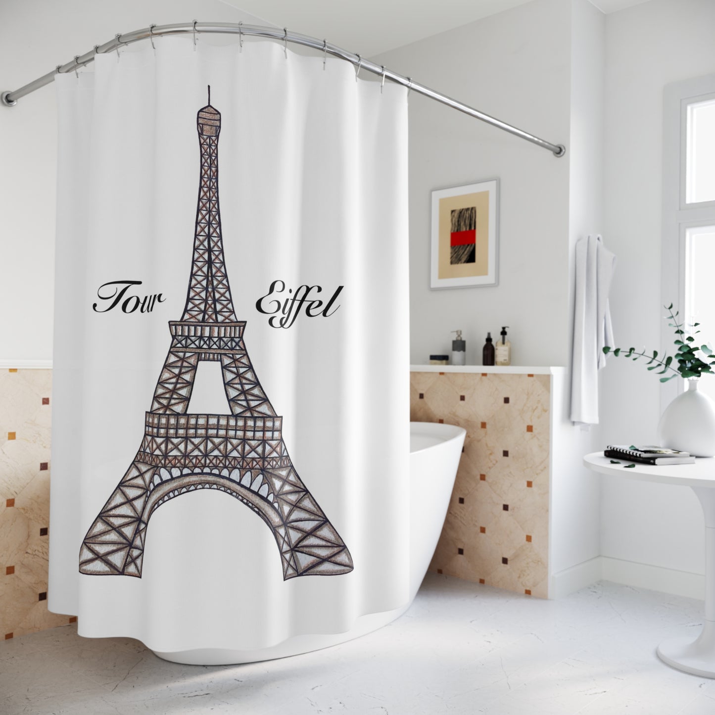 Eiffel Tower Shower Curtain