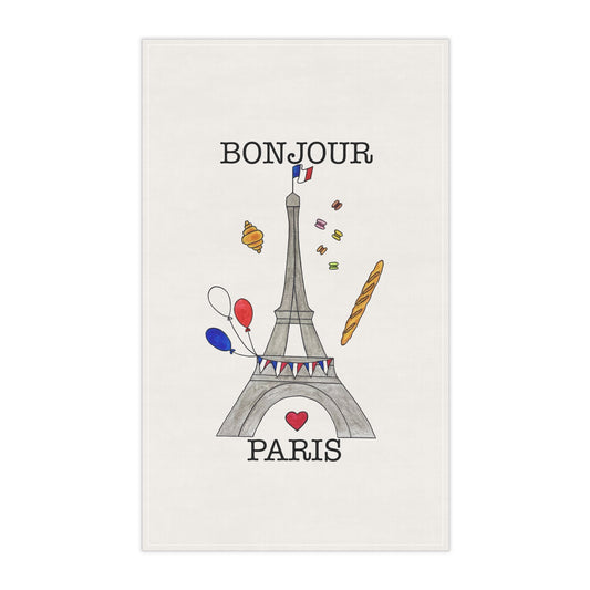 Bonjour Paris Tea Towels (cotton, poly)