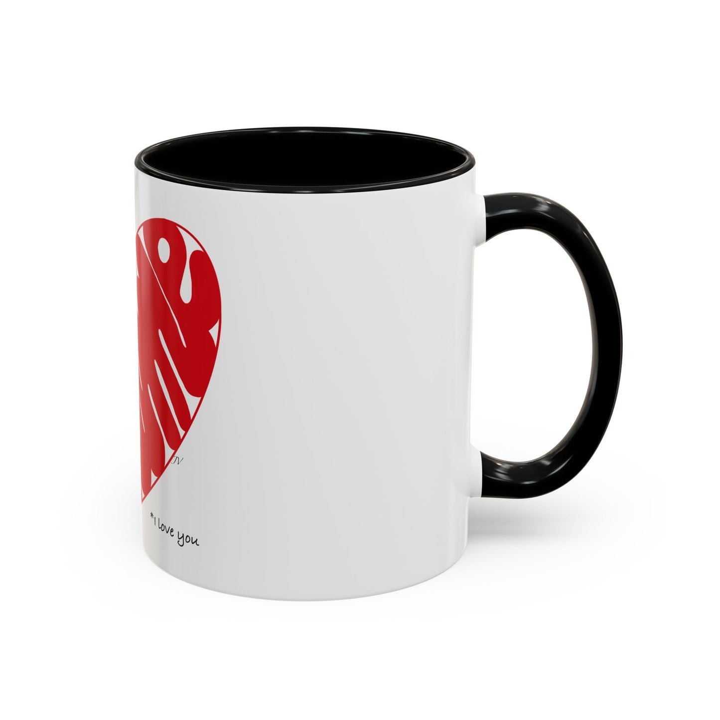 I love you French heart Accent Coffee Mug (11, 15oz)