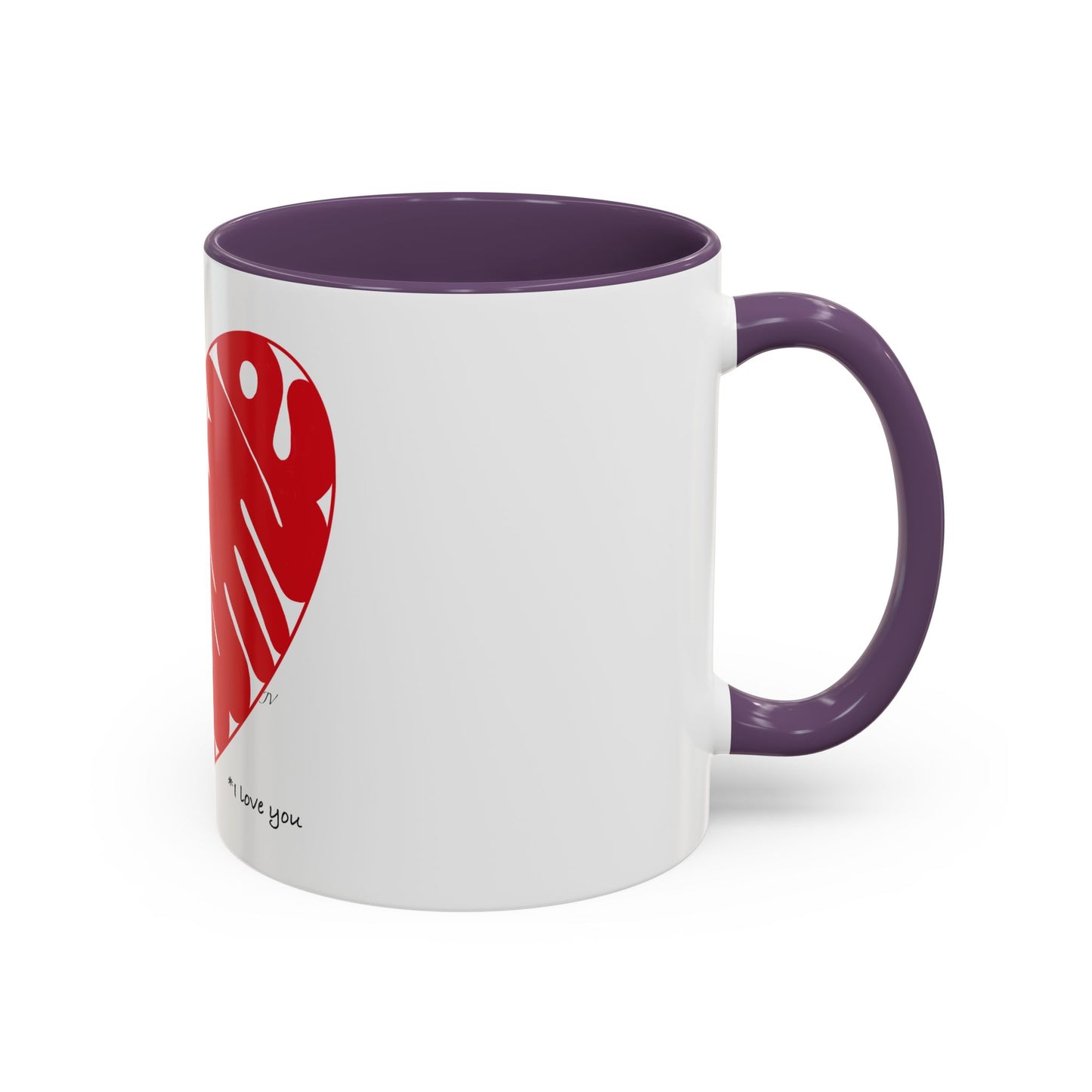 I love you French heart Accent Coffee Mug (11, 15oz)