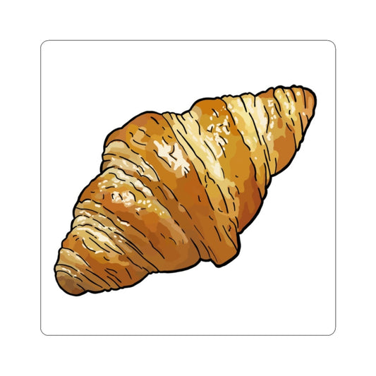 Croissant Kiss-Cut Stickers | Cute Food Decor, Laptop Stickers, Journal Accents, Fun Gift for Foodies, Creative Stationery