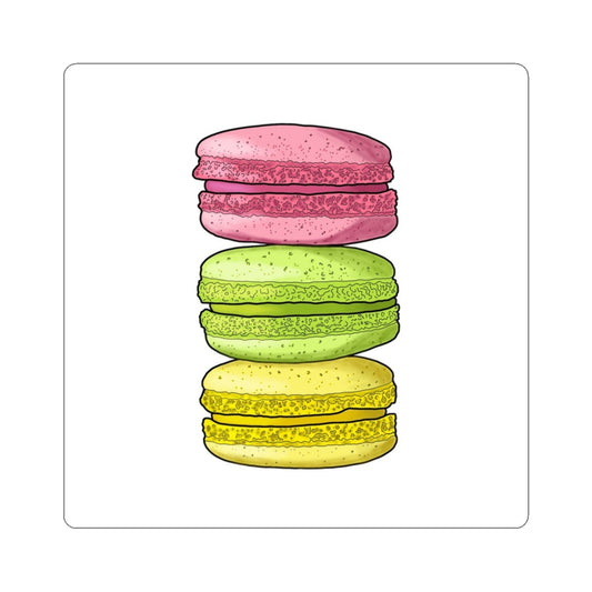 Colorful Macaron Kiss-Cut Stickers | Cute Food Decor, Laptop Stickers, Gift for Food Lovers, Party Favors, Scrapbooking Supplies