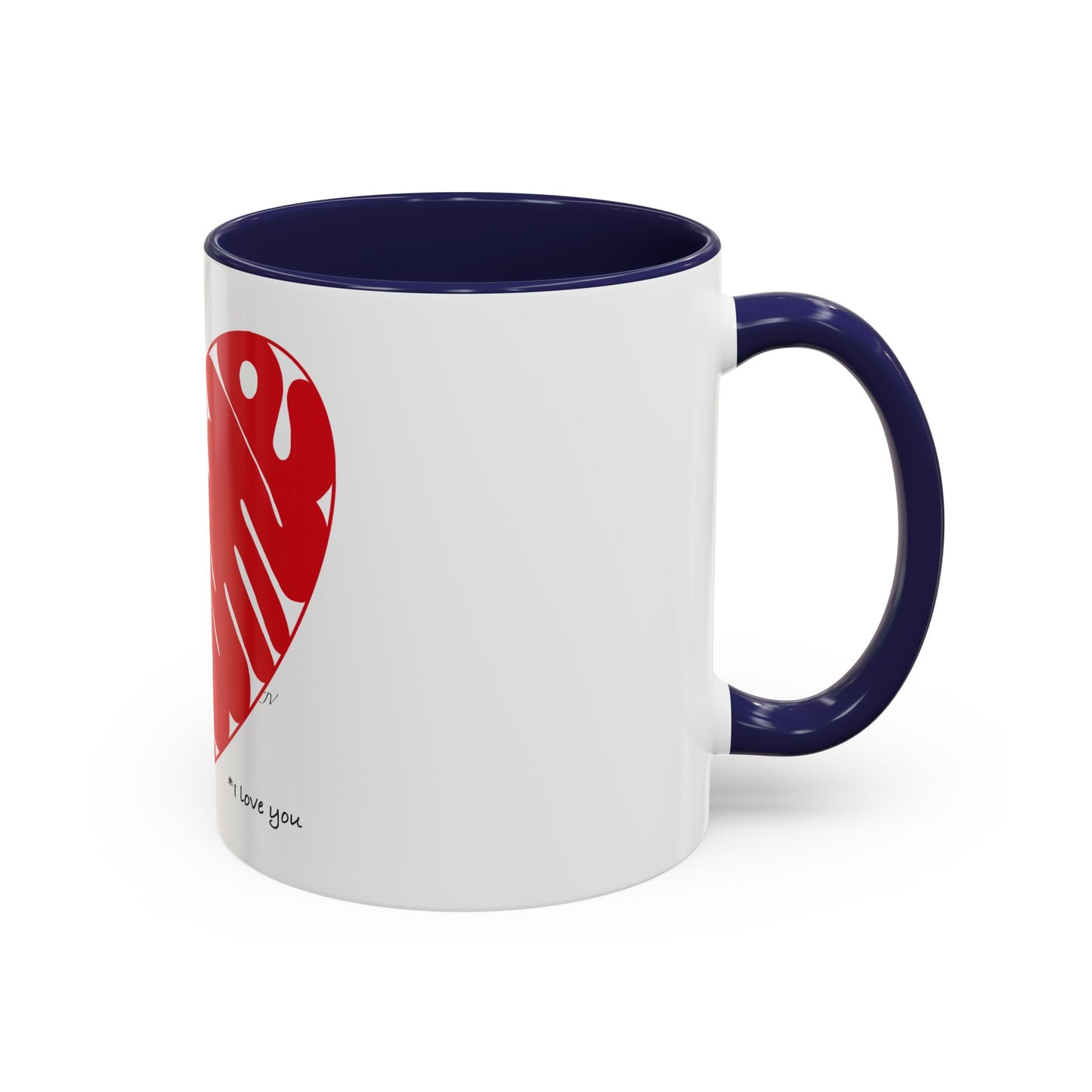 I love you French heart Accent Coffee Mug (11, 15oz)