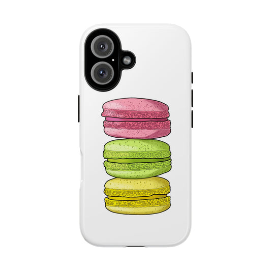 Cute Macaron Phone Case, Tough Phone Cover, Sweet Treat Accessory, Gift for Food Lovers, Trendy Mobile Case