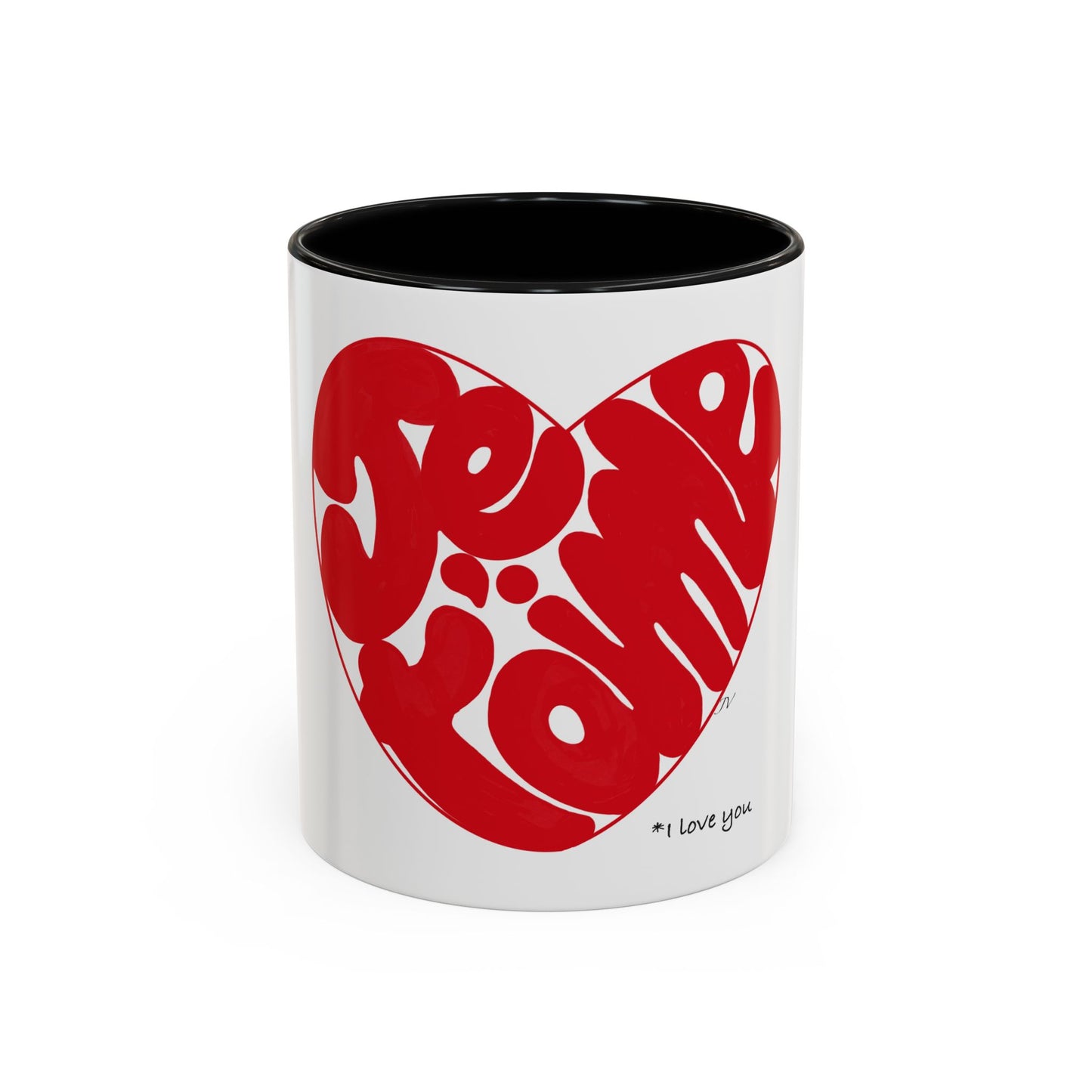 I love you French heart Accent Coffee Mug (11, 15oz)
