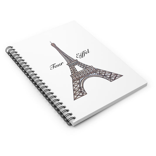 Eiffel Tower Spiral Notebook - Ruled Line