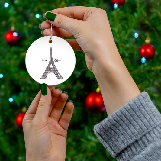 Eiffel Tower Ceramic Ornament, 4 Shapes