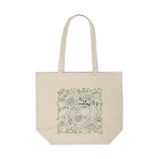 French Farmers Market Big Canvas Shopping Tote