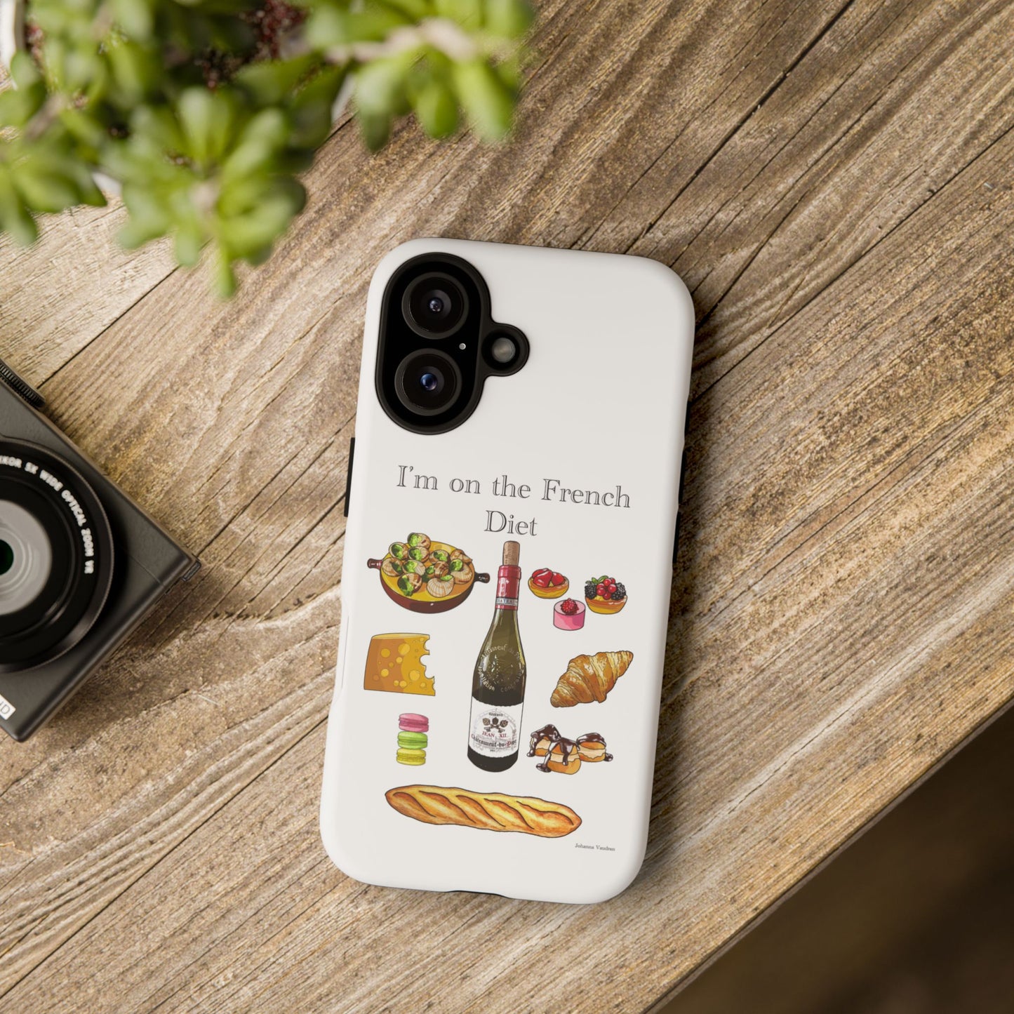 French Diet Phone Case, Funny iPhone Cover, Foodie Gift, Quirky Cell Phone Accessory, Unique Smartphone Protector