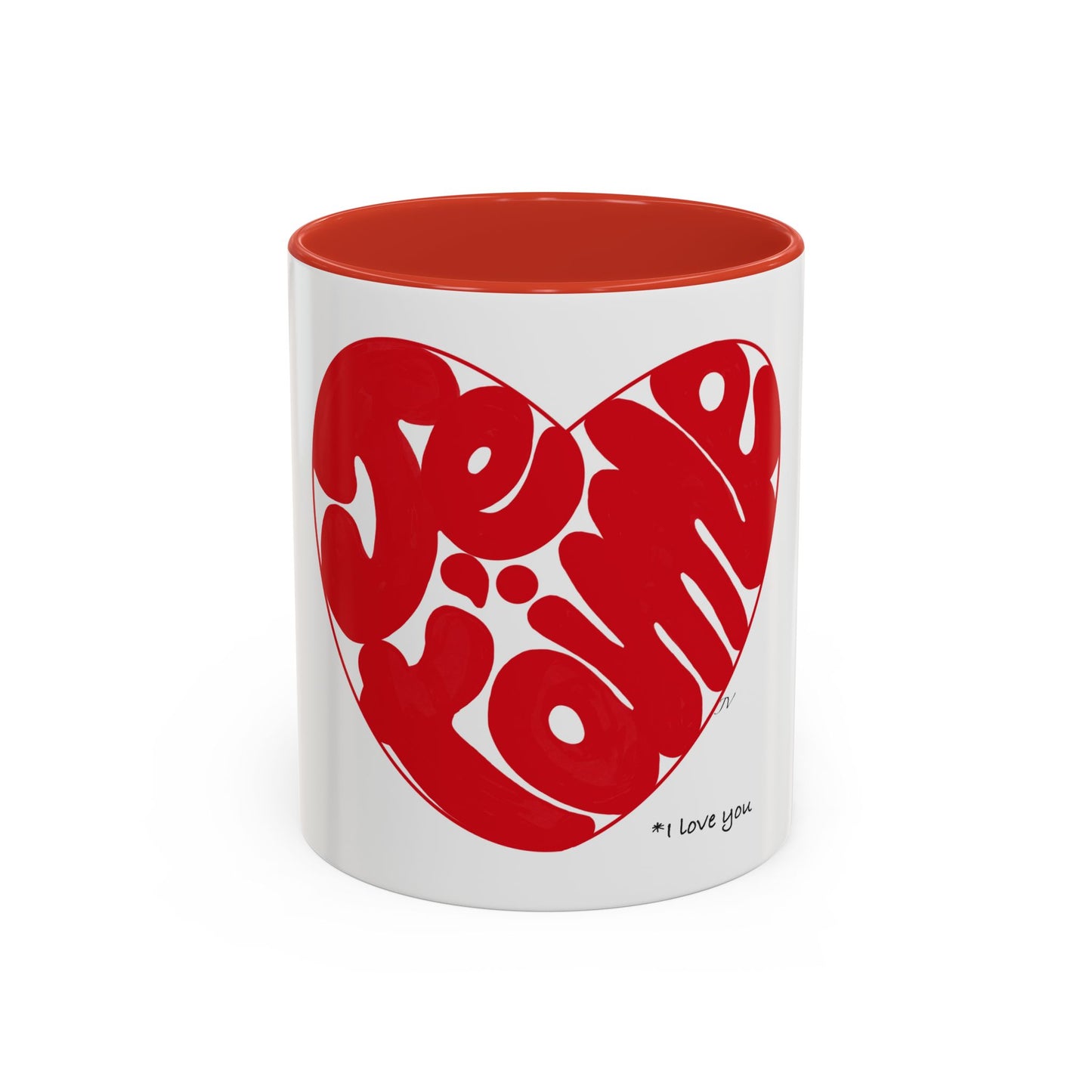 I love you French heart Accent Coffee Mug (11, 15oz)