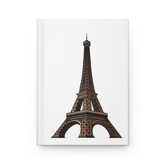 Eiffel Tower Hardcover Journal, Parisian Notebook, Travel Diary, Gift for Writers, Modern Design, Art Stationery