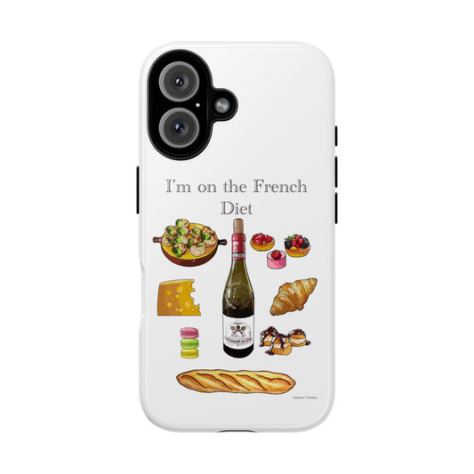 French Diet Phone Case, Funny iPhone Cover, Foodie Gift, Quirky Cell Phone Accessory, Unique Smartphone Protector