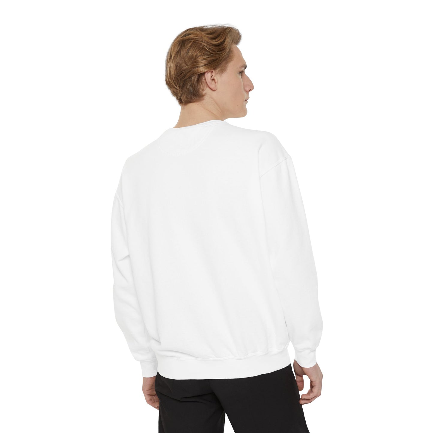 Bonjour coffee croissant Unisex Garment-Dyed Sweatshirt