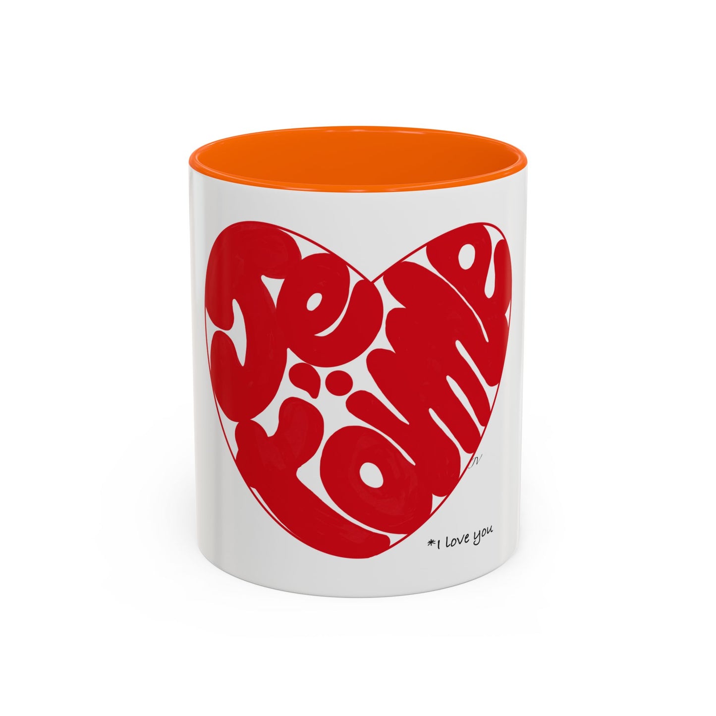 I love you French heart Accent Coffee Mug (11, 15oz)