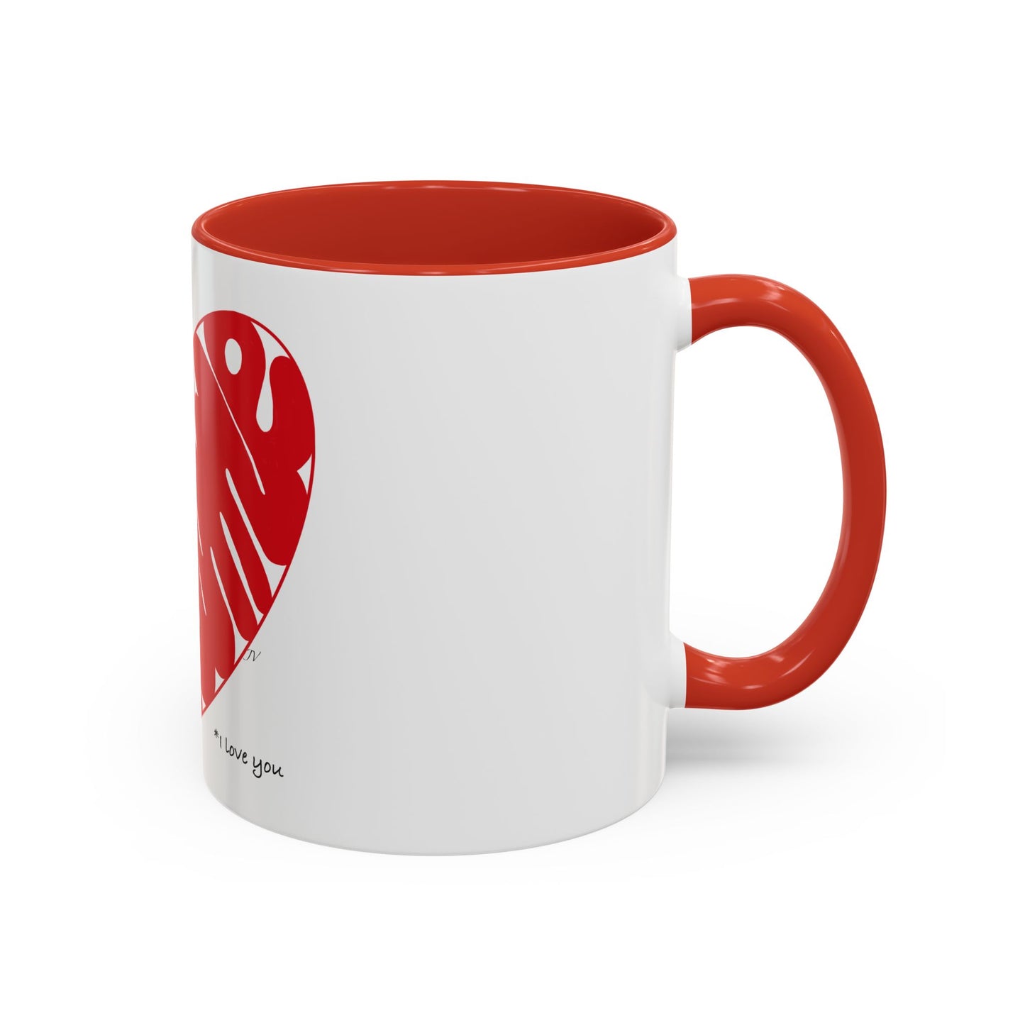 I love you French heart Accent Coffee Mug (11, 15oz)