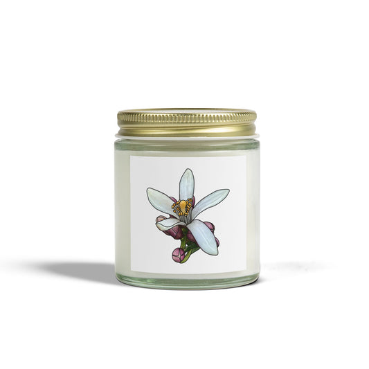 Flower Scented Candles, Coconut Apricot Wax (4oz, 9oz)