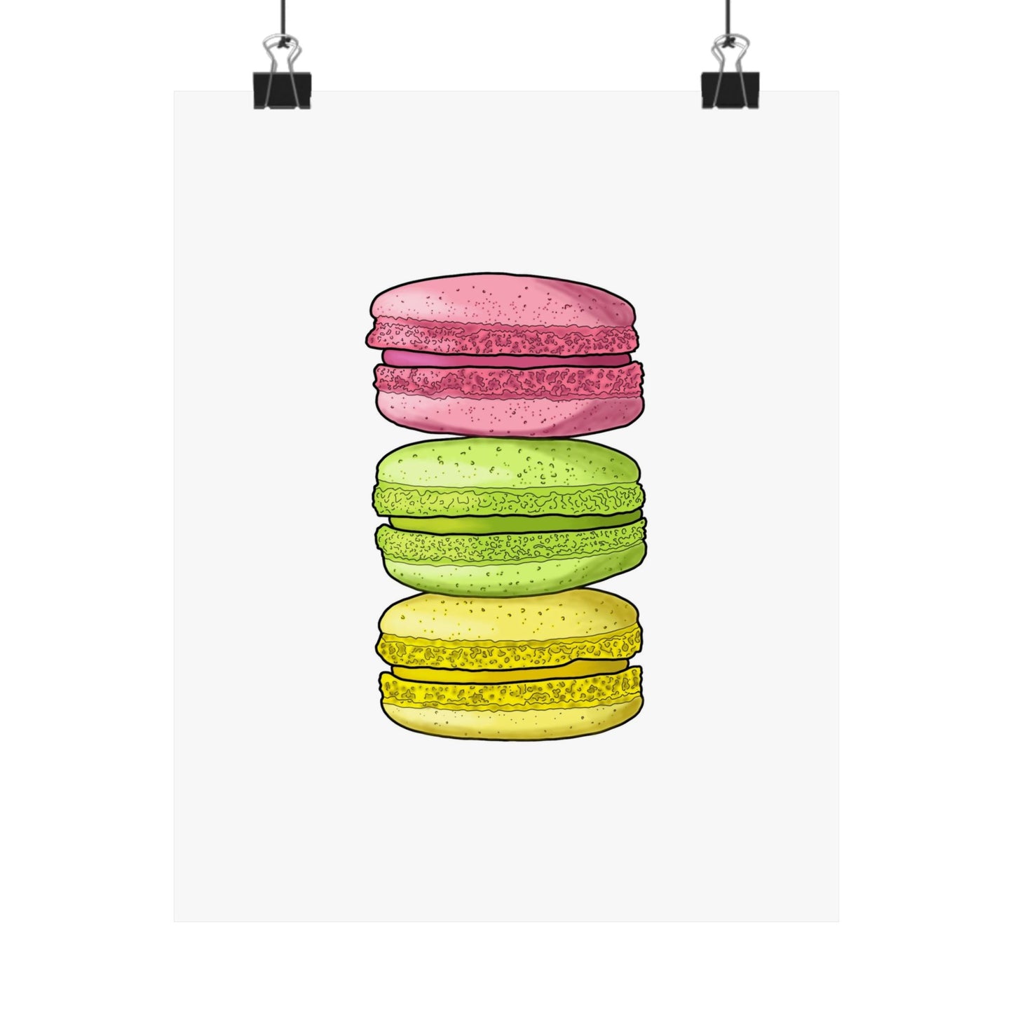 Colorful Macaron Posters, Sweet Wall Art, Dessert Decor, Kitchen Prints, Foodie Gifts, Home Aesthetics