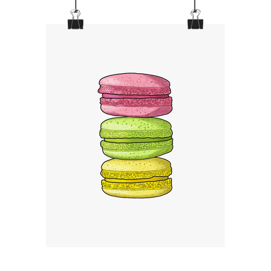 Colorful Macaron Posters, Sweet Wall Art, Dessert Decor, Kitchen Prints, Foodie Gifts, Home Aesthetics